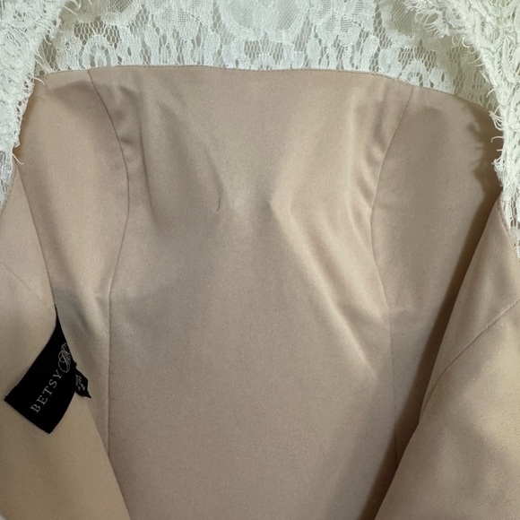 Betsy & Adam Lace Fit & Flare Dress - Size 2 - Picture 9 of 13